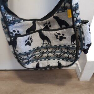 Rukuray Fabric Wolf theme shoulder bag or tote